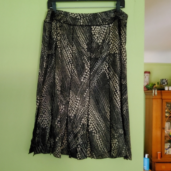 Drama Skirts Silk Car Wash Skirt Blackbeige Patternvintage Poshmark